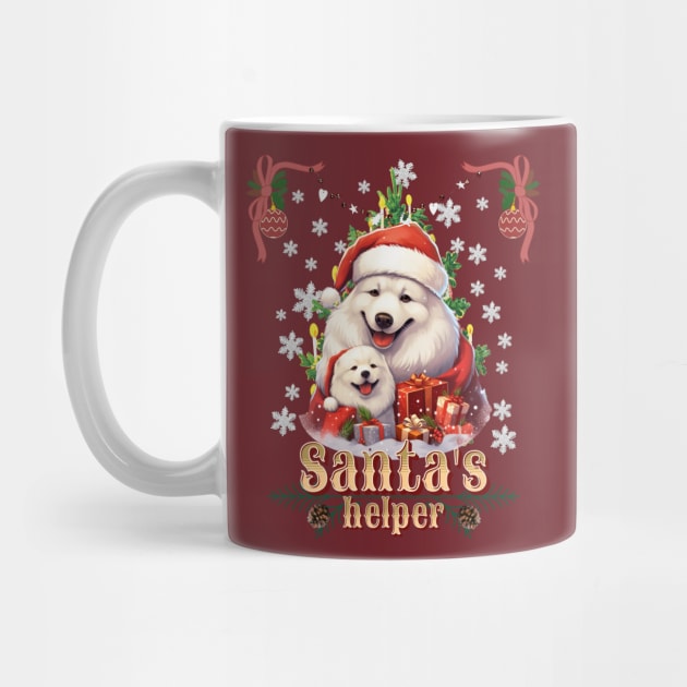 Santa's Helper, Samoyed dog by HSH-Designing